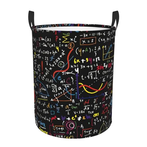 Panier à linge panier pour le rangement de couvertures haut à motif mathématique
