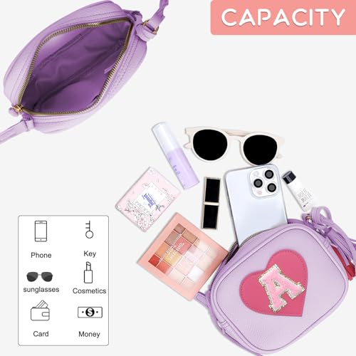 Image of KKXIU Birthday Gifts for Girls Initial Toddler Purse Cute Kids Crossbody Bag