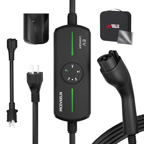 MCEVKELN EV Charger Level 2 16A - J1772 Plug Nema 6-20P |21 feet Cable| Nema 5-15P to 6-20R...