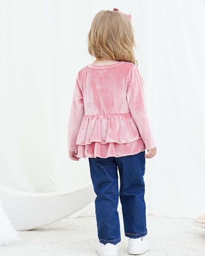 Image of Renotemy Baby Girl Clothes Toddler Girl Clothes Outfits Infant Clothing Jeans Pants Set Cute Clothes Set for Girls