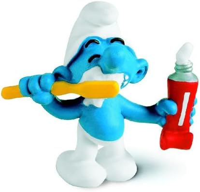 Smurf with Toothbrush