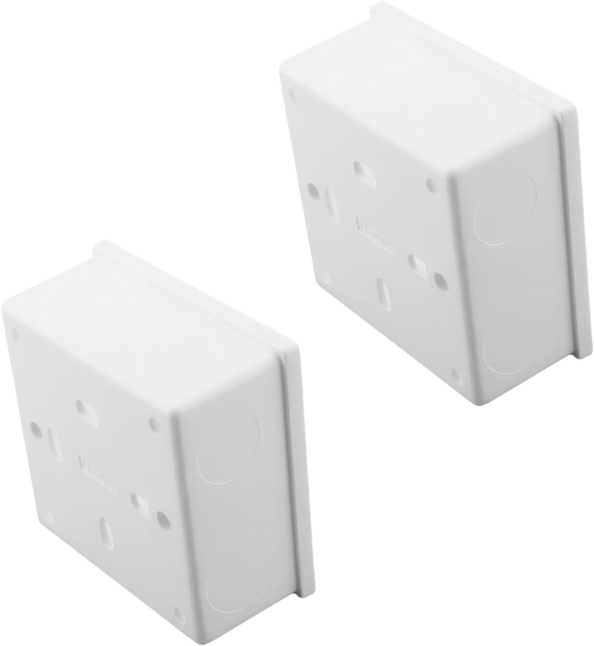 Heyiarbeit 2pcs 86 Type White Plastic Wall Switch Socket Trunking Switch Switch Socket Wire Slot Box Surface Mount Wall Switch Socket Box Switch Protection Box Panel Switch Base Box
