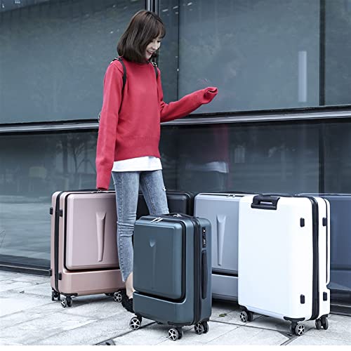 Bagages Femmes Bagages à roulettes Valise de Voyage avec Sac pour Ordinateur Portable Hommes Roue Universelle Trolley Box Valise (Color : Gold, Size : 20") – vue 5