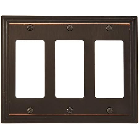 Amertac 8349R4A 4 Rocker GFCI Faux Stone Almond Wallplate, Crème Amertac 8349R4A 4 Rocker GFCI Faux Stone Almond Wallplate, Crème