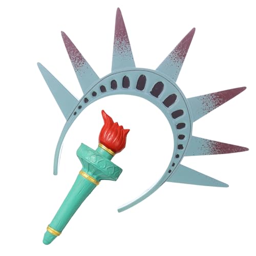 Serre-tête torche Statue de la Liberté accessoire scène Halloween et fête