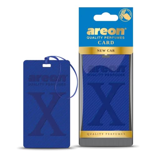 AREON X Version New Car Hanging Best Car Air Freshener - Long Lasting Scent for Car or Home - Long Lasting, Fresh, Luxurious Scent - Pack of 3