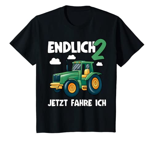 Kinder T-Shirt 4. Geburtstag Traktor - 'Aus Dem Weg Ich Bin Schon 4'