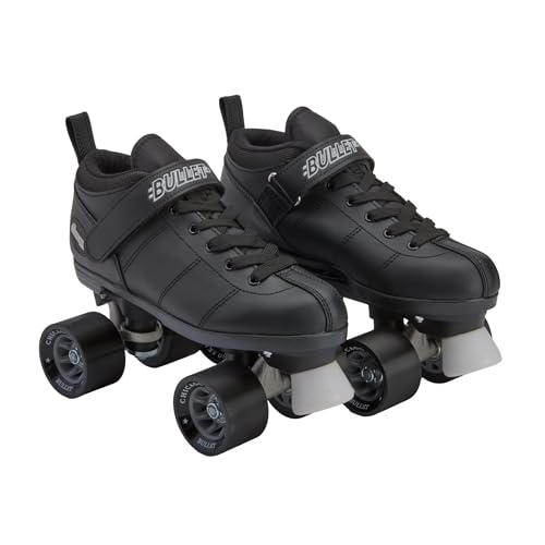 Chicago Skates Bullet Speed Quad Roller Skates – Durable, Top Performance Indoor/Outdoor Youth Skate Shoes for Kids, Boys & Girls Beginner 62mm Urethane Wheels & Low-Cut Ankle Boots for Agility 7-12