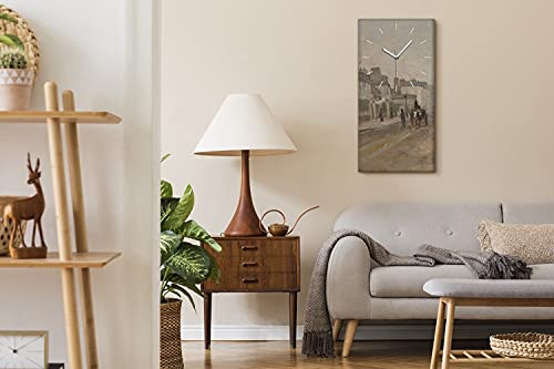 Horloge Toile Tableau d'Art Murale de Prestige Le Boulevard héloïse à Argenteuil 30x60 - 4