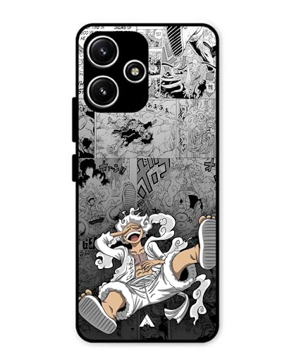 Image of Premium Anime 2 Case for Poco M6 Pro (Glossy Finish) Soft-Touch Metal TPU Back Cover, Shockproof, Designer, Aesthetic Mobile Phone Case