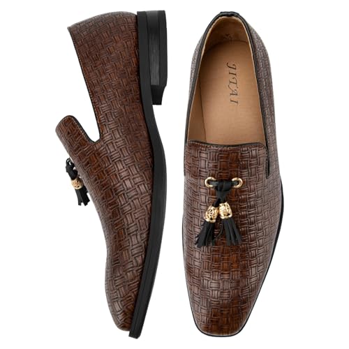 Image of JITAI Men's Lindford Moc Toe Bit Slip-on Penny Loafer Party Shoes