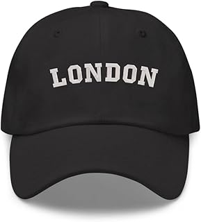 9B vacation cap, London embroidered cotton baseball cap hat-black cap, cool gift