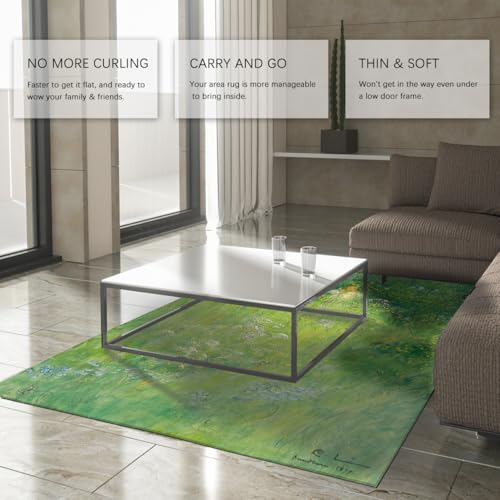 Tapis vert lavable à dossier antidérapant pour protéger votre sol