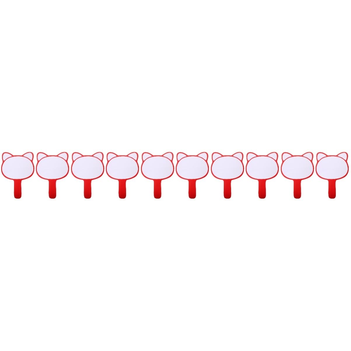 NUOBESTY 10pièces Panneaux Écrits Effaçables à Main Tableaux Blancs Unidirectionnels pour Compétitions Et Évaluations Modèle Chat