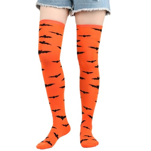 Image of Striped Leg Warmer Women Girls Knee High Socks Tights