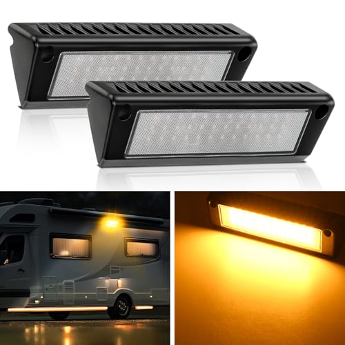 Nilight 9 Inch Amber RV Exterior Lights (2-Pack)