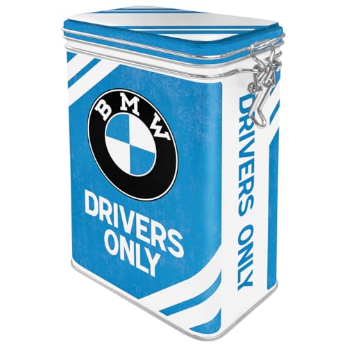 Nostalgic-Art Retro Kaffeedose, 1,3 l, BMW – Drivers Only – Geschenk-Idee für BMW Accessoires Fans, Original Lizenzprodukt (OLP), Werkstatt-Deko...