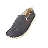 Havaianas Zapatillas unisex para hombre y mujer, yate, cómodas alpargatas con material exterior de lino agradable y suela de goma original Havaiana, color negro (negro), UE 37.