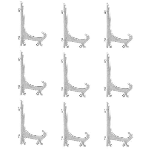 Ideen mit Herz Cavalletto per cornici e immagini, in plastica, pieghevole, trasparente, ideale anche come supporto per piatti, piatto, supporto per libri, libri (17,5 x 11,5 cm, 9 pezzi)