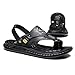 Xinduoyu Men's Summer Flat Sandals - Fashionable Outdoor Casual Slides Lightweight & Breathable (10,Black)