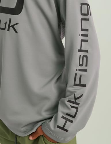 Image of HUK Boys' Icon X Hoodie, Fishing Shirt with Sun Protection for Kids