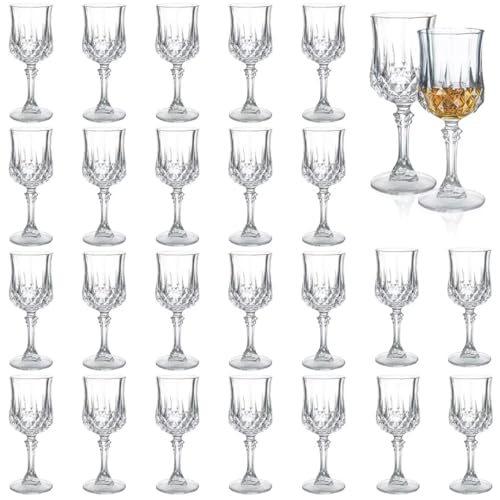 Soopiiso Cordial Lot de 24 verres à shot avec tige/tequila/sherry Transparent 50 ml