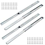 Coshar 2 Pairs 11 Inch Drawer Rails Side Mount Heavy Duty Full Extension Drawer Track with Ball Bearing Drawer Slides Side Mount Rails for Dresser, Cabinet, Kitchen(2 Pairs)