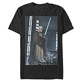 Impreso en Estados Unidos. Star Wars Pintura Obiwan Camiseta, Negro, 3XL/más Alto para Hombre