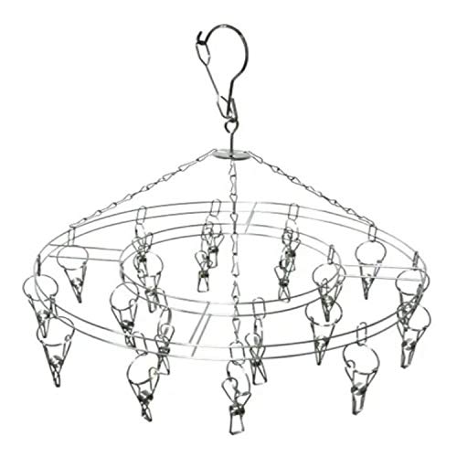 VARAL RETANGULAR DE INOX CASA/APARTAMENTO 20 CLIPS