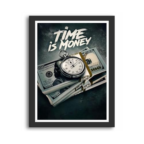 AANCHAL WORLD Time Is Money Quote Frame | Wall Frame Poster| 11X1...