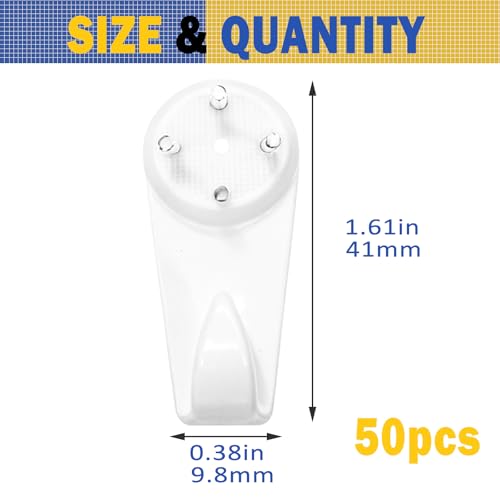 Image of 50PCS Picture Hanging Kit,Picture Hangers Concrete Wall Hooks Cinder Block Wall Hangers,Picture Hangers for Concrete Walls,Hardwall Hangers for Photo Frame,Canvas,Clock, House Decoration