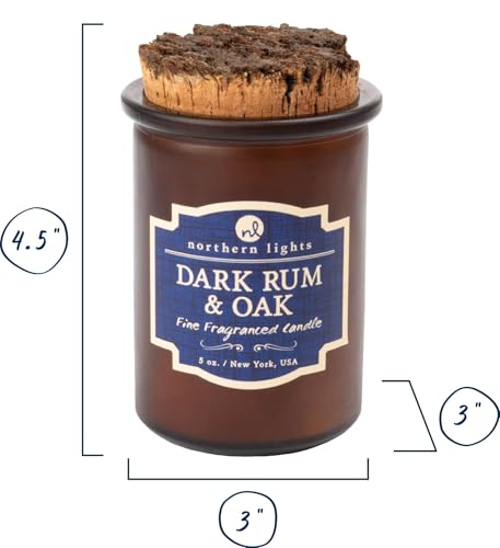 Northern Lights Candles Spirit Candles, Dark Rum & Oak