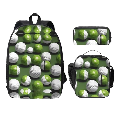 Sac à dos golf EdWal pour l'école intermédiaire avec sac à déjeuner et trousse