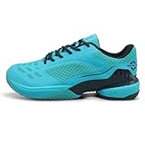 Nivia Ray 3.0 Tennis Shoes for Men – Durable Non-Marking Sole, Lightweight Mesh Upper, Superior Grip & Cushioning, Ideal for All Court Surfaces - UK04 (Turquoise)