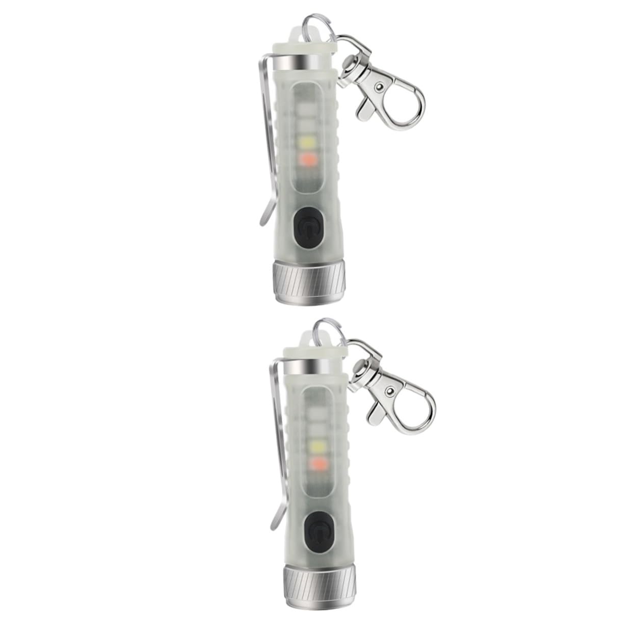 Sosoport 2pezzi Mini Torcia Ricaricabile Per Portachiavi Led e Leggera Luce Di Emergenza Per Attività All Aperto e Uso Quotidiano