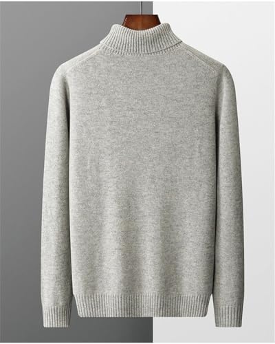 Fall and Winter Men's High-Necked Thick Wool Sweater Solid Color Loose Slim Fit Sweater Knit Bottoming Knitted Sweater3