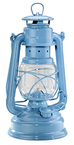 Feuerhand, baby special 276 galvanised kerosene lamp, storm lanterns Pastel blue