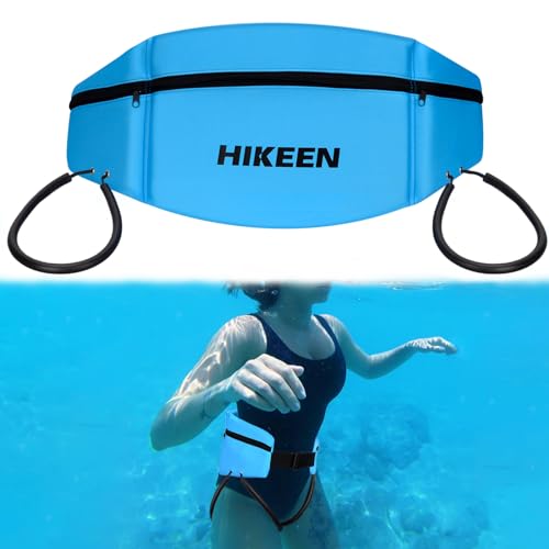 BOOSTEADY Cinturón de Natación para Adultos, Cinturón Flotador de Natación con Correas de Fijación y Bolsillo con Cremallera, Equipo de Aeróbic Acuático para Ejercicios y Entrenamientos en Piscina