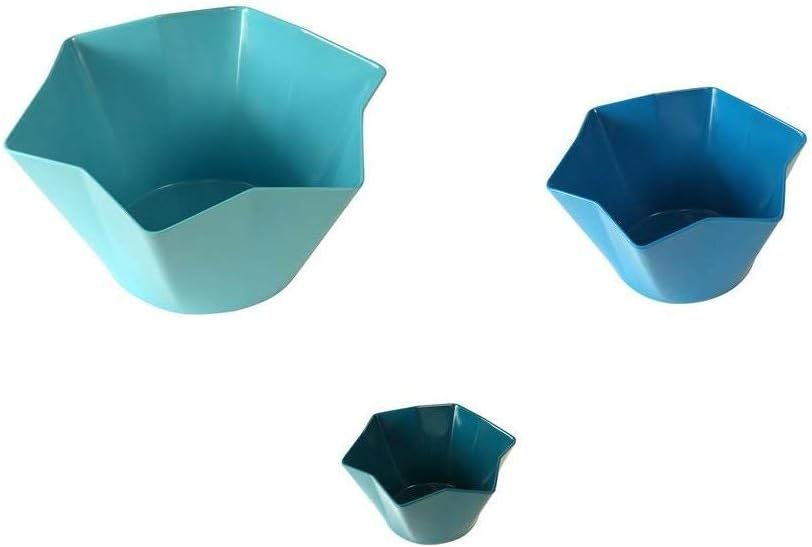 COOKUT Set 3 Strass Salad Bowl-Blue, 1