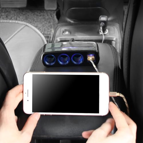 Adaptador de carga de coche rápido para evitar baterías bajas y controlar el voltaje 4