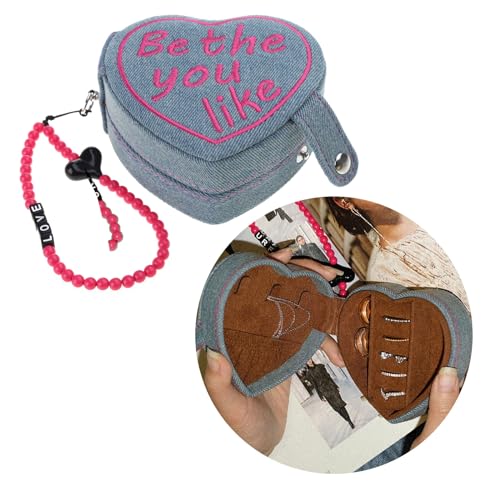 Boîte de rangement compacte pour bijoux le cadeau idéal en forme de cœur - 3