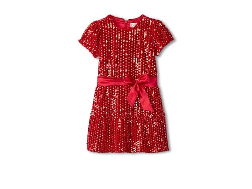 Hatley Girls' Red Sequins Velvet Dress (Toddler/Little Big Kid)