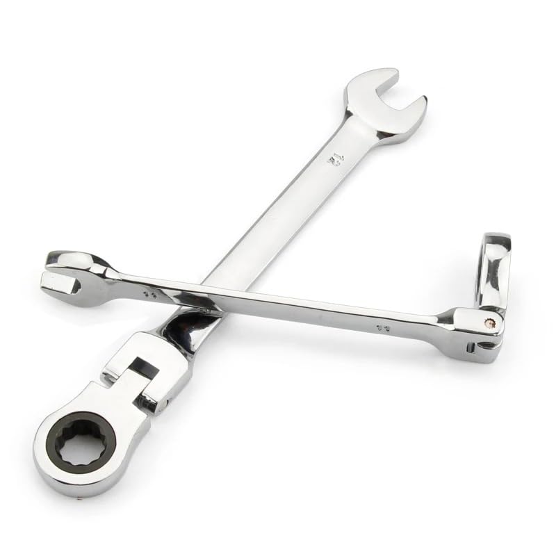 Llaves Fijas Con Carraca Llave de trinquete for actividades de 8-24 mm: llave ajustable flexible y reversible de doble propósito for reparación de automóviles Llave Carraca(8-10-12-13-14-17mm)