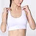 Crisscross Back Sports Bras for Women Soft Support Workout Gym Bra High Impact Breathable Fitness Yoga Tank Tops Bra White