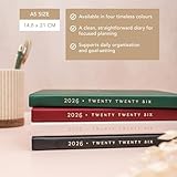 2026 Diary in Faux Leather - 2026 Diary A5 Week to View - 160 Pages, Daily Sections, Goals, Planning, Calendars, To Do Lists, Gold Foiling, A5 Week to View 2026 Planner (Forest) - Image 2