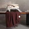 Calvin Klein - Throw Blanket, Cozy & Warm Oversized Sweater Knit Bedding (Knitted Chocolate Brown, 50 x 70)