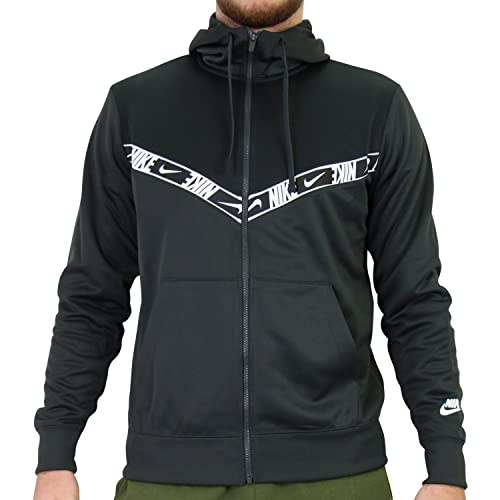 Nike M NSW Repeat PK FZ sudadera con capucha y cremallera completa para hombre en negro 2