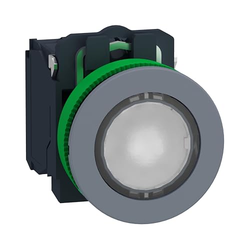 Pulsador luminoso blanco para control de accesos y automatización de edificios 24VAC 2
