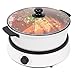 Price comparison product image Charocean Multicooker Pot  Electric Frying Pan Non Stick with Lid, 4l Hotpot Pot Electric Skillet Electric Pans for Cooking, Electric Cooking Pan for 2-5 People (White)