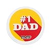 M&M'S Father's Day Chocolate Gift Jar, 12.7oz of M&M'S Chocolate Candies,#34;#1 Dad Design, Yellow, Blue, and Light Blue Candy Blend, Thoughtful Father's Day Present